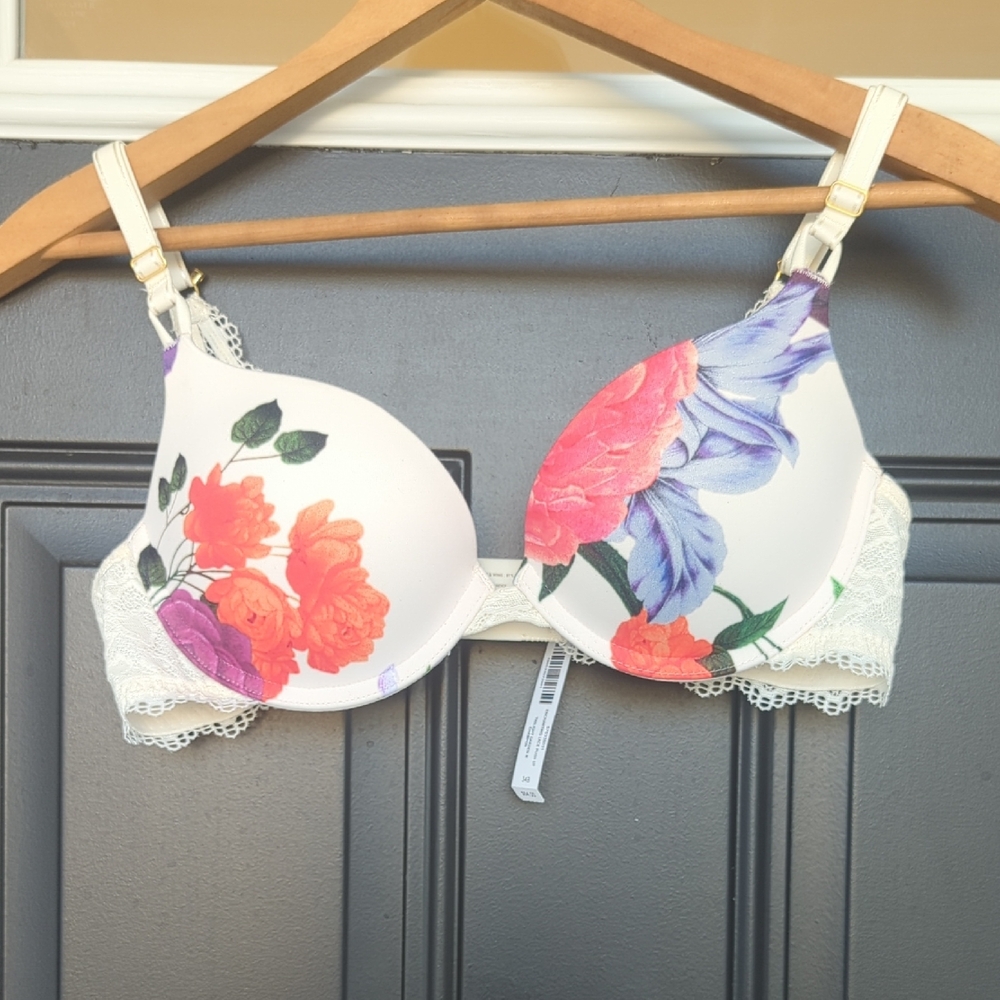 Soma Enchanting Lace Push up Multicolor Floral Bra 34B